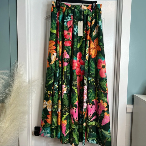 Rachel Zoe Tropical Print 2 Piece Top & Full Maxi Skirt. Size Medium. NWT. - Picture 4 of 12